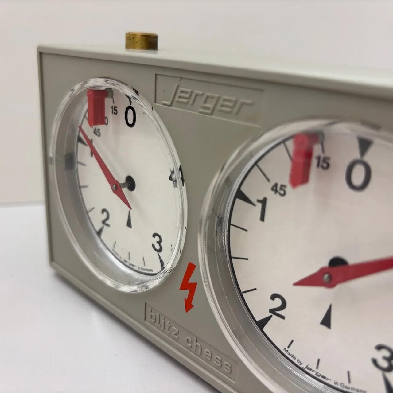 Zegar szachowy, grey, plastik, Jerger, Niemcy, lata 70. - 13872