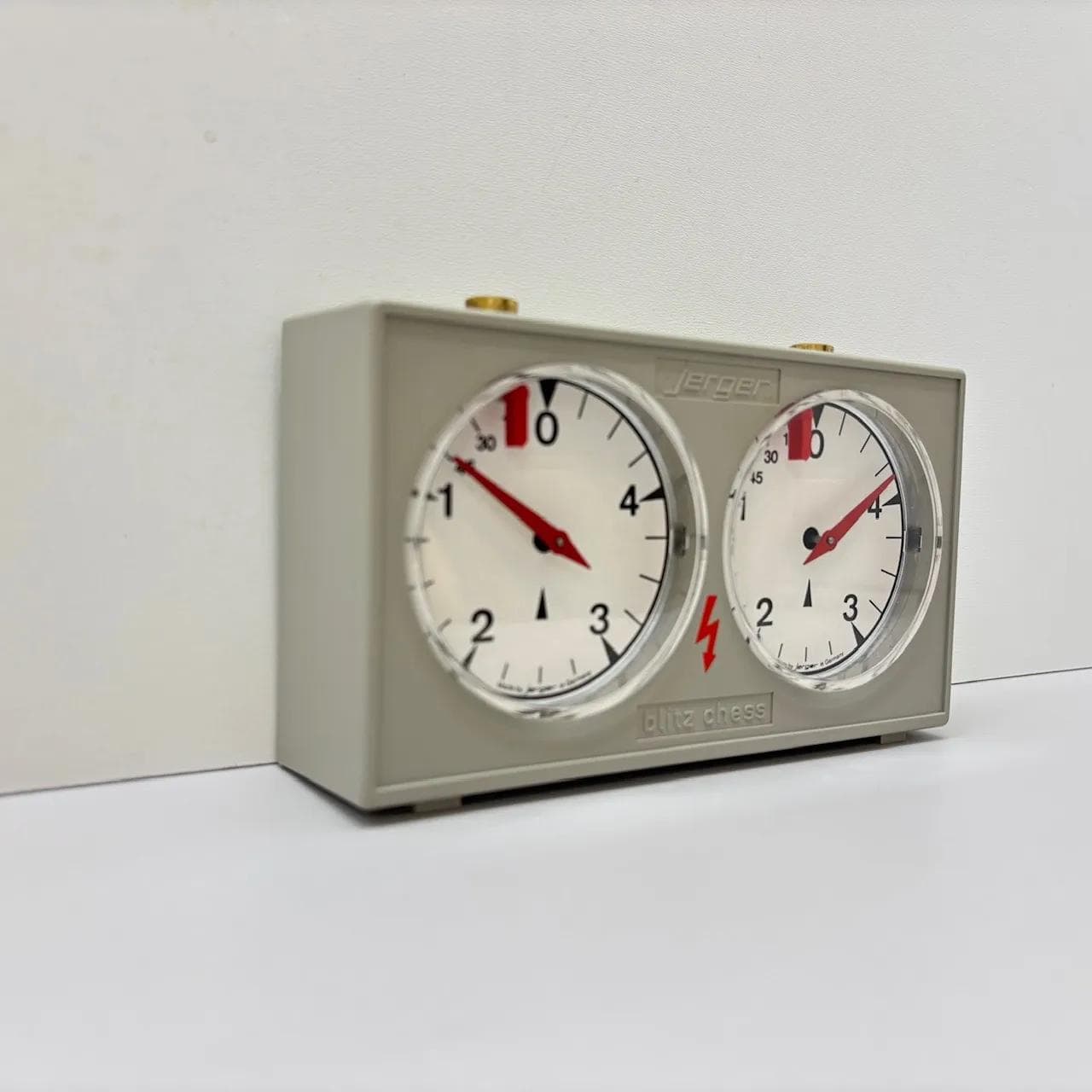 Zegar szachowy, grey, plastik, Jerger, Niemcy, lata 70. - 13874