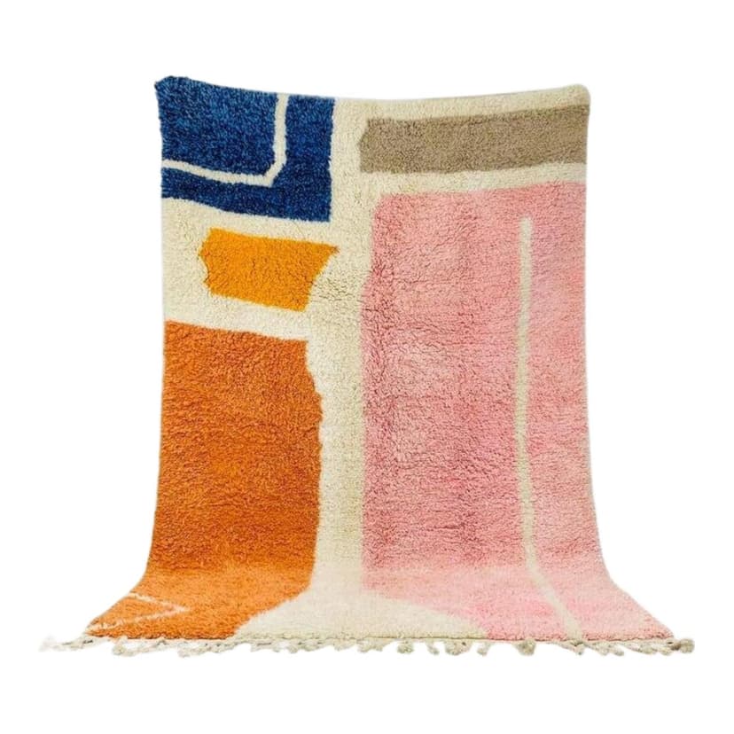 Ręcznie tkany dywan 150x250 cm, wełna, multikolor, Maroko