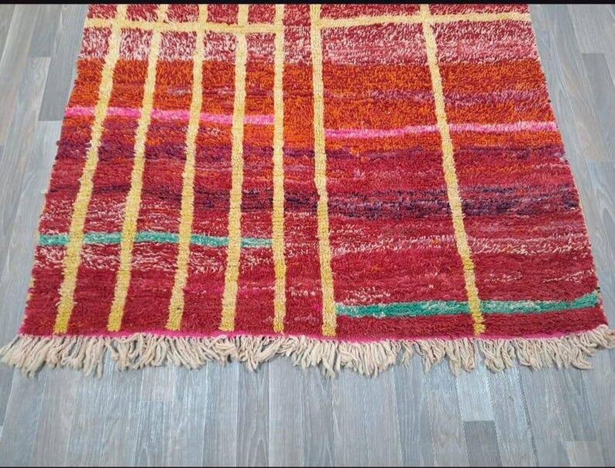 Ręcznie tkany dywan 150x250 cm, wełna, multikolor, Maroko - 200241