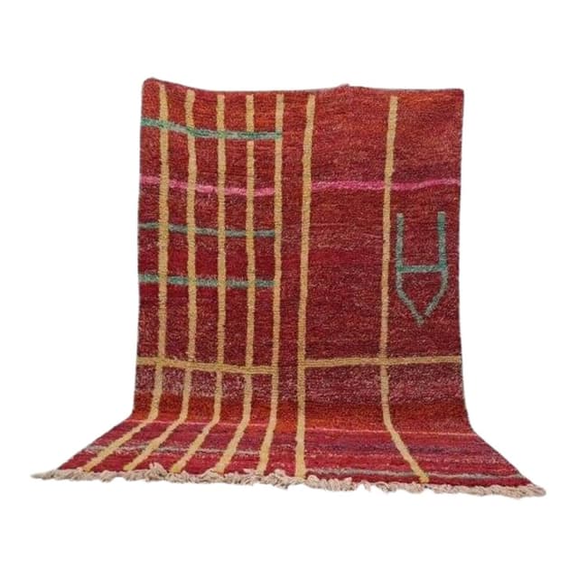 Ręcznie tkany dywan 150x250 cm, wełna, multikolor, Maroko - WYMIARY