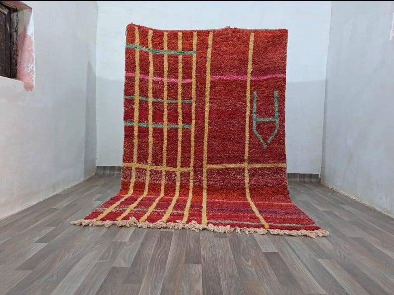 Ręcznie tkany dywan 150x250 cm, wełna, multikolor, Maroko - 200237