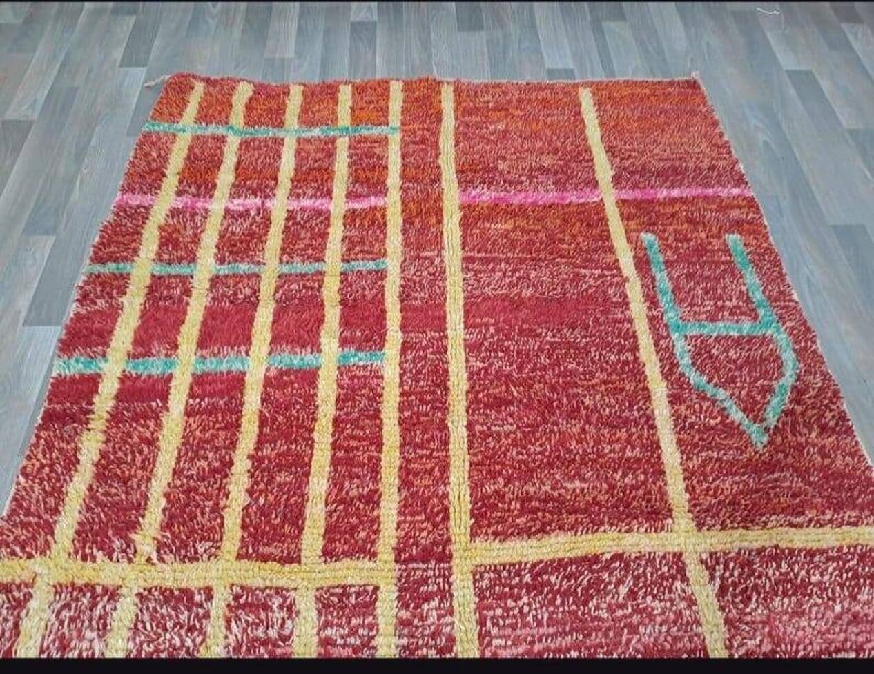 Ręcznie tkany dywan 150x250 cm, wełna, multikolor, Maroko - 200240