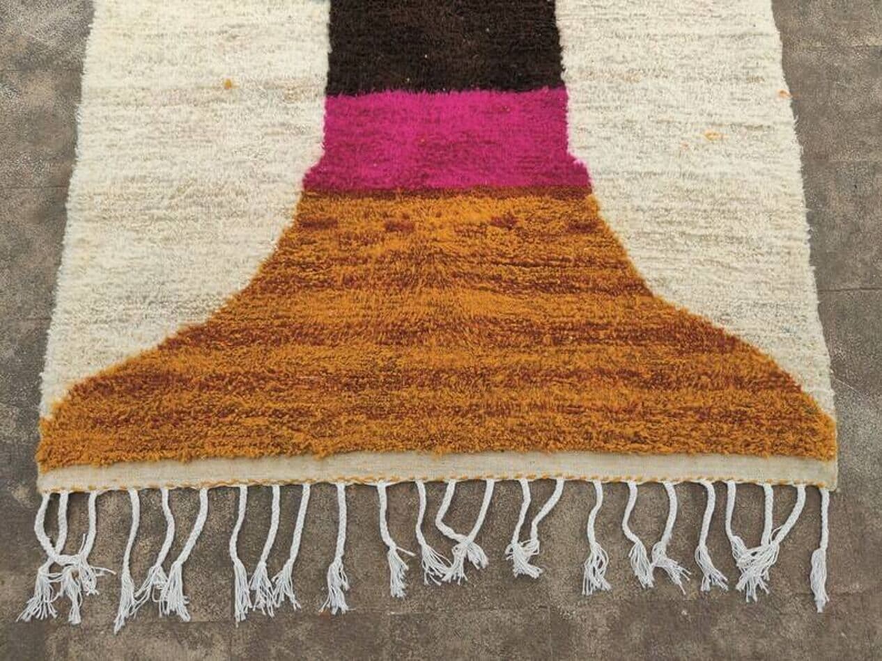 Ręcznie tkany dywan 140x270 cm, wełna, multikolor, Maroko - 200172