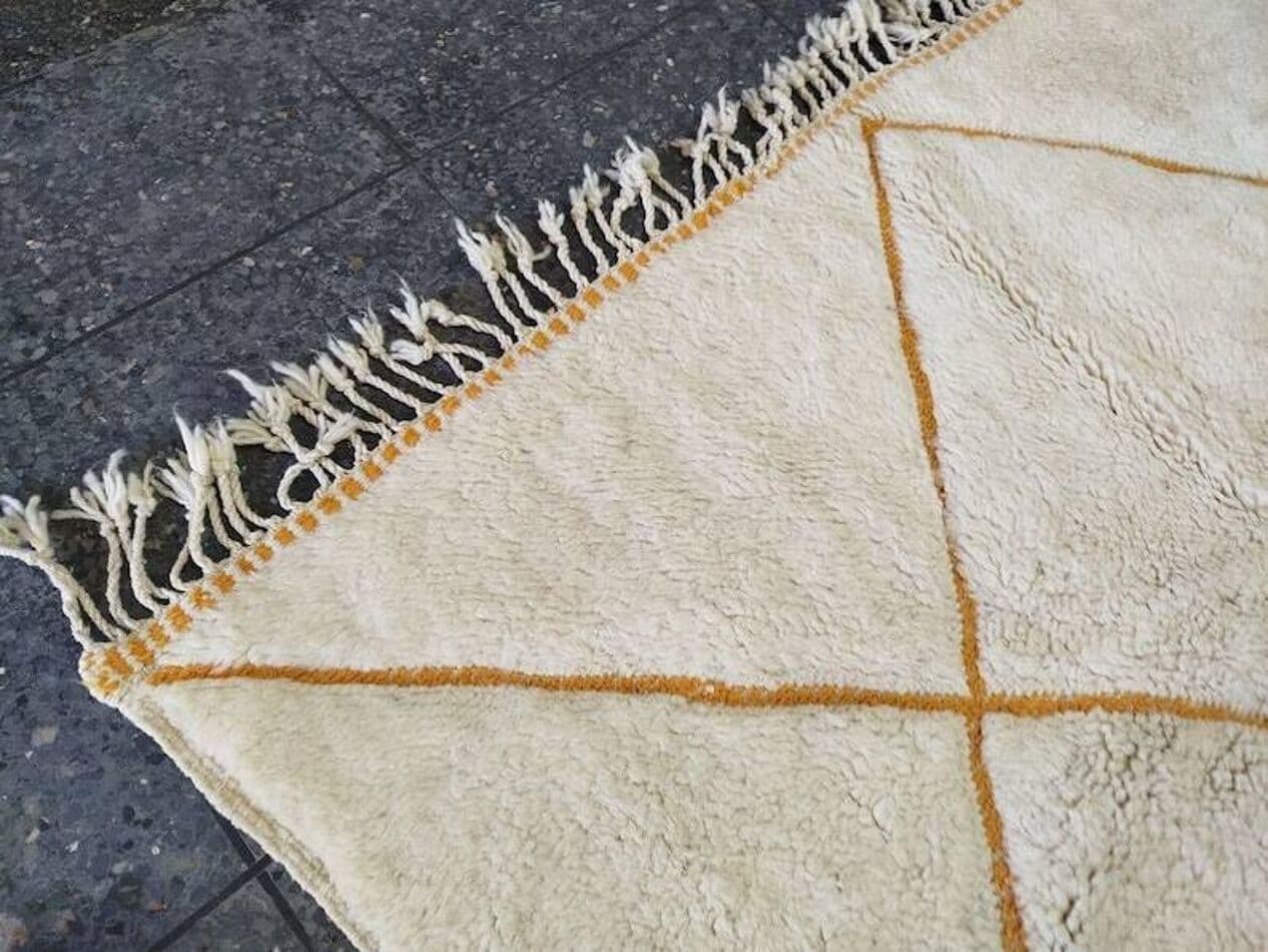 Ręcznie tkany dywan 150x250 cm, wełna, biały, Maroko - 200135