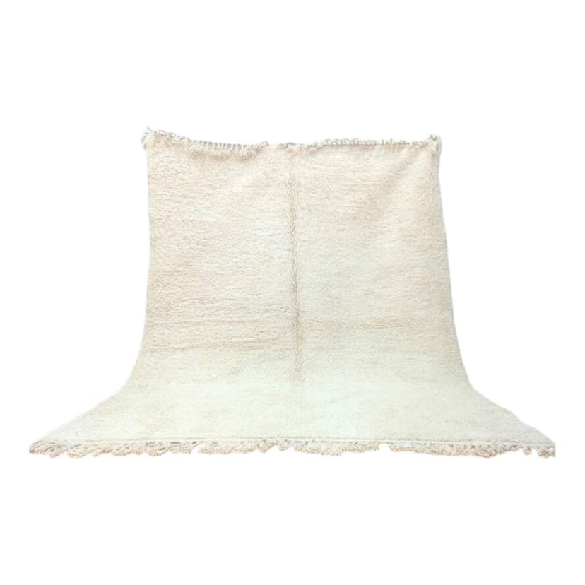 Ręcznie tkany dywan 150x250 cm, wełna, biały, Maroko