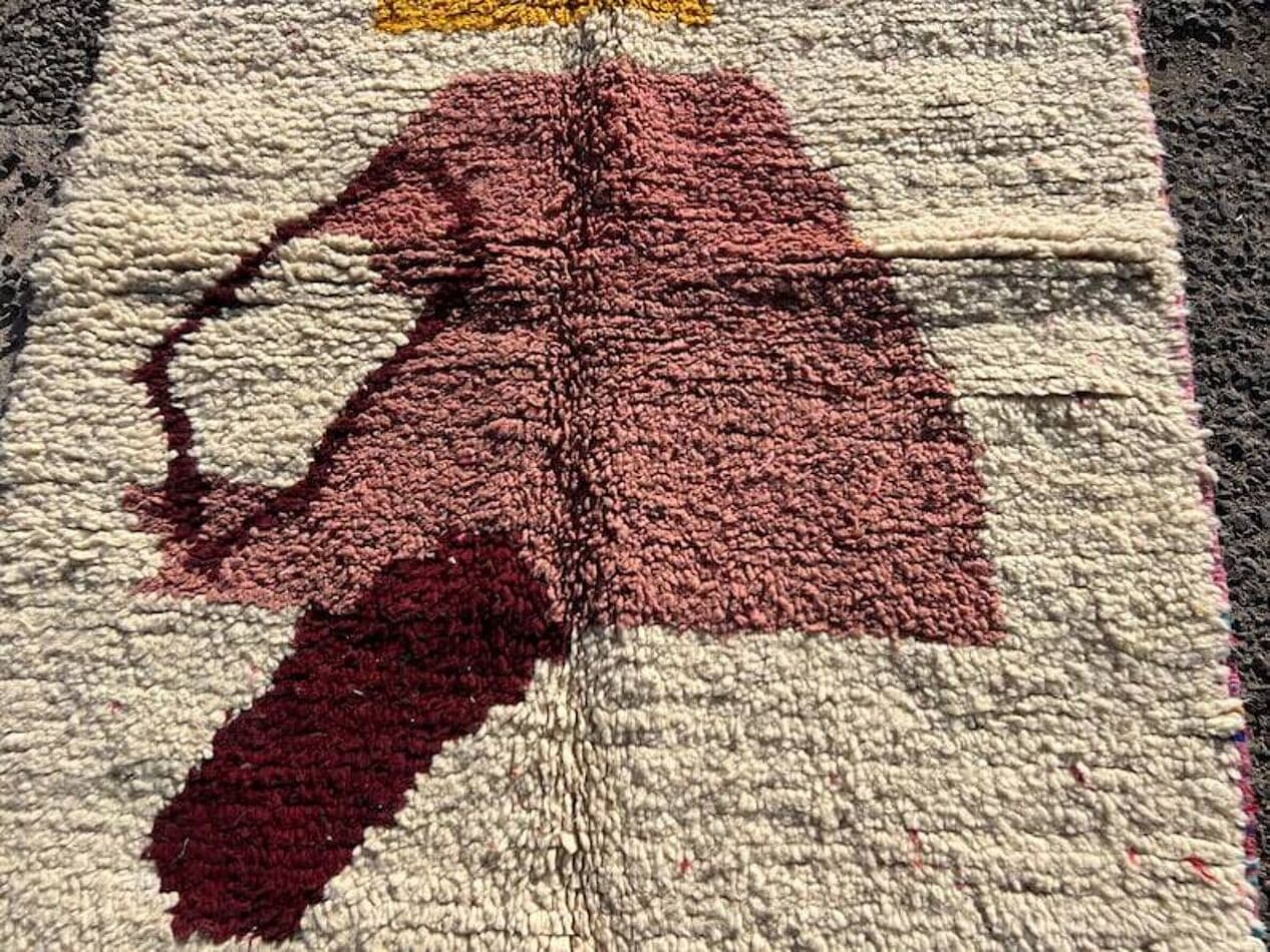 Ręcznie tkany dywan 140x260 cm, wełna, multikolor, Maroko - 200063