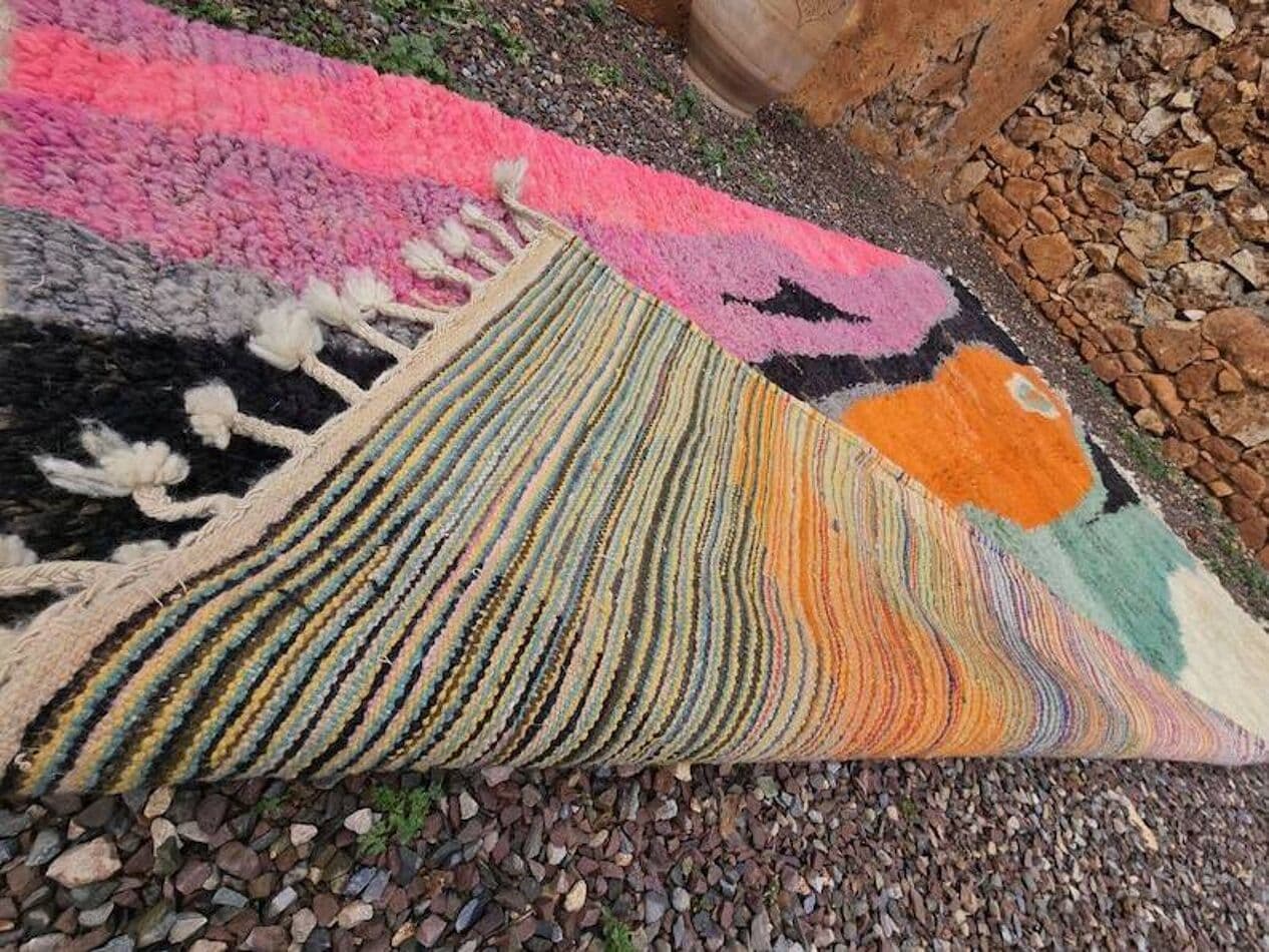 Ręcznie tkany dywan 150x250 cm, wełna, multikolor, Maroko - 200047