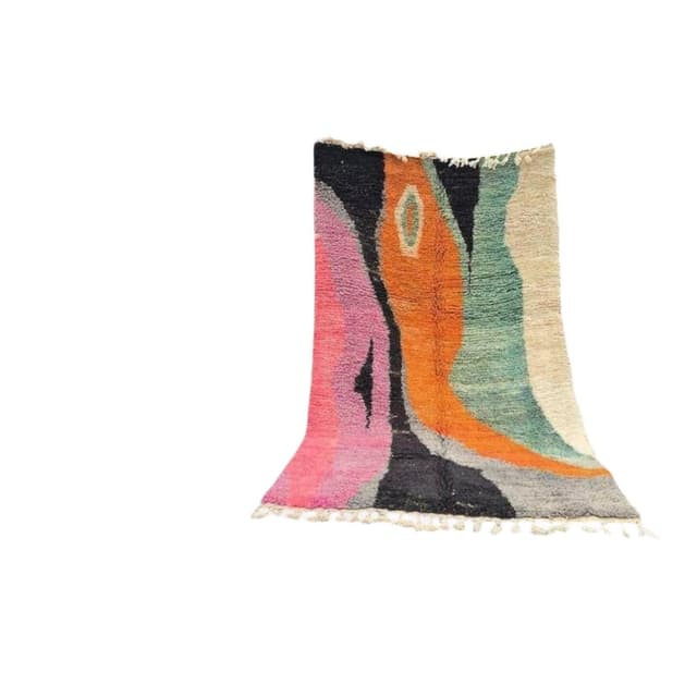 Ręcznie tkany dywan 150x250 cm, wełna, multikolor, Maroko - WYMIARY