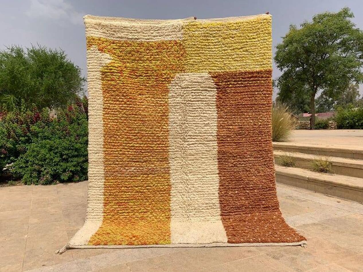 Ręcznie tkany dywan 150x250 cm, wełna, multikolor, Maroko - 200017