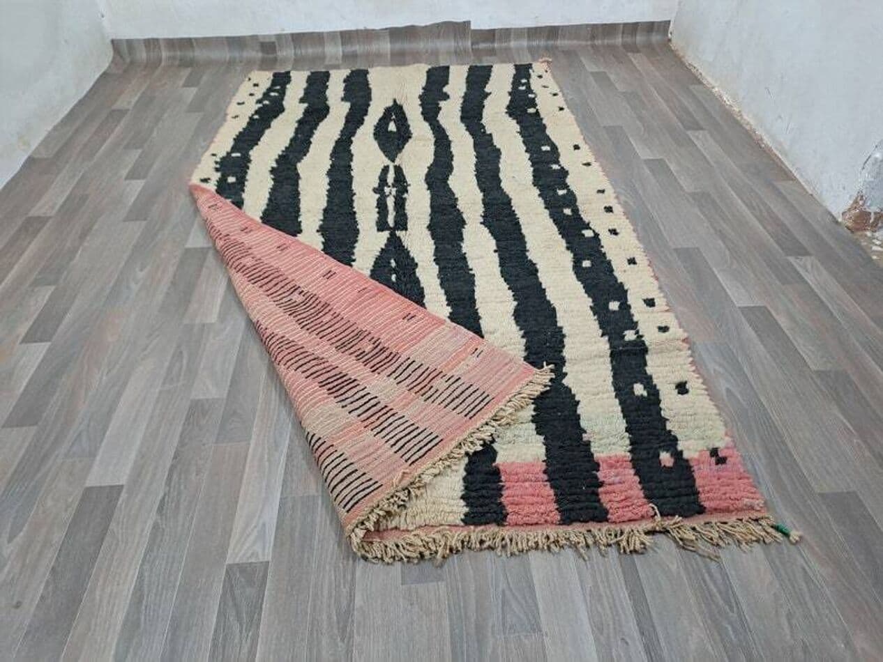 Ręcznie tkany dywan 150x250 cm, wełna, multikolor, Maroko - 199995