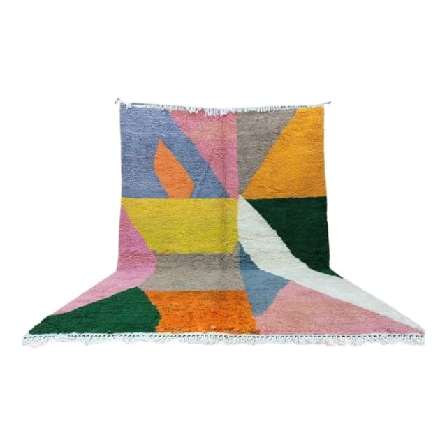 Ręcznie tkany dywan 150x250 cm, wełna, multikolor, Maroko - WYMIARY