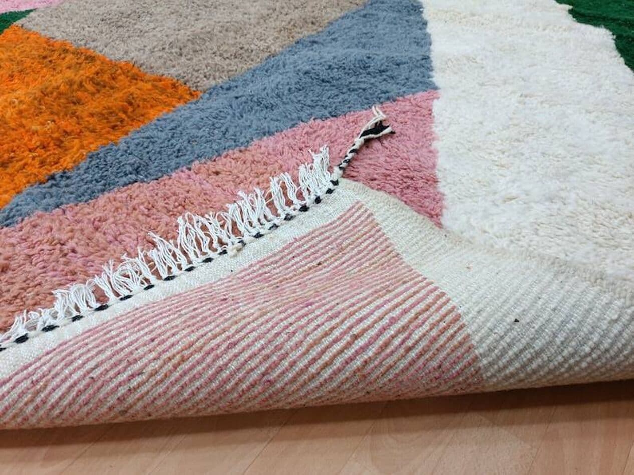 Ręcznie tkany dywan 150x250 cm, wełna, multikolor, Maroko - 199967