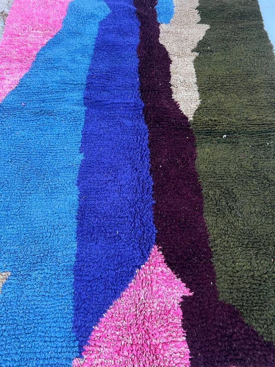 Handwoven rug 150x260 cm, wool, multicolor, Morocco - 199954