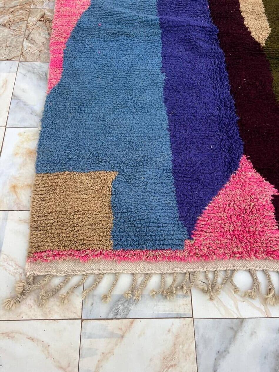 Handwoven rug 150x260 cm, wool, multicolor, Morocco - 199957