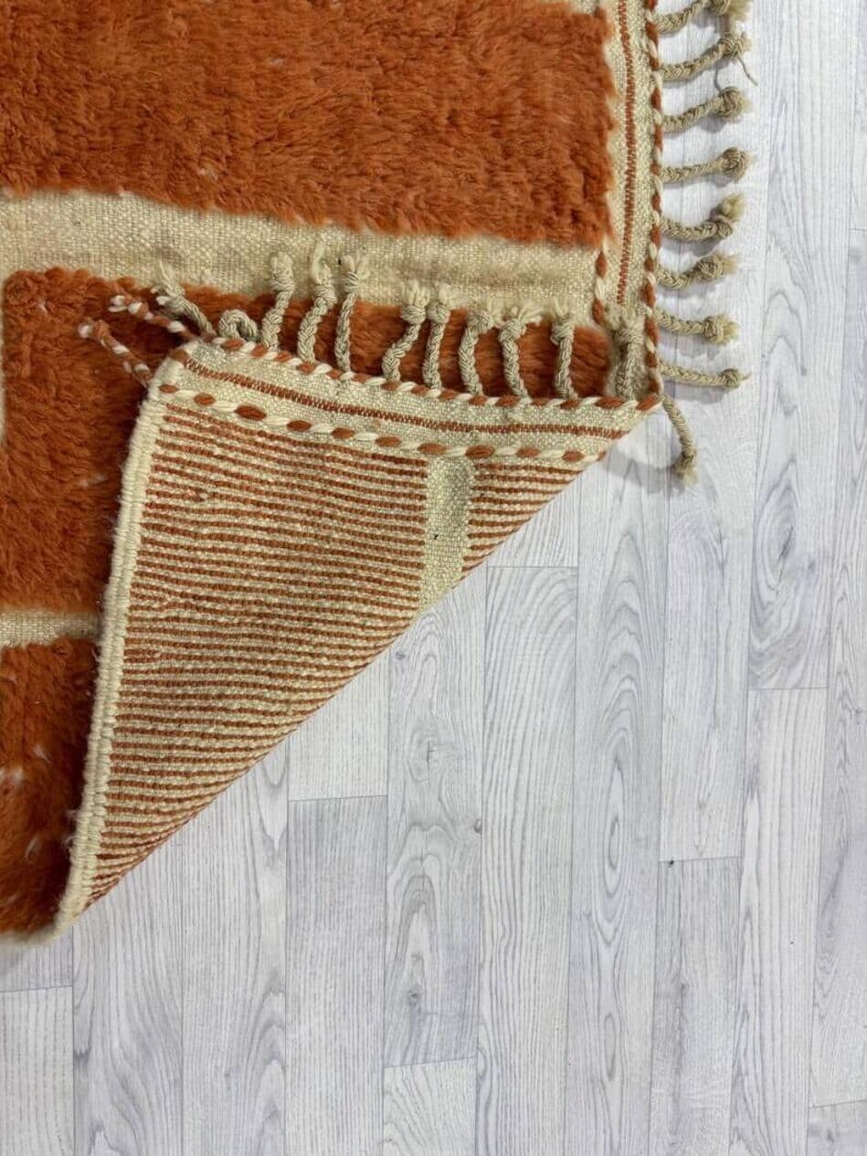 Ręcznie tkany dywan 150x250 cm, wełna, brązowy, Maroko - 199934