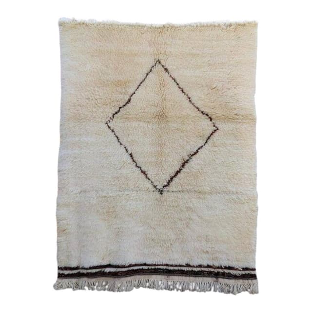 Handwoven rug 150x250 cm, wool, beige, Morocco - DIMENSION