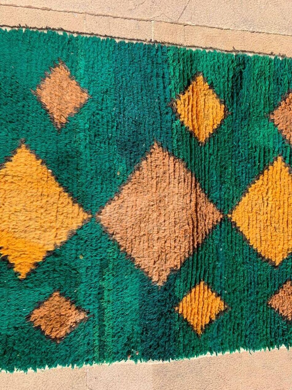 Handwoven rug 150x250 cm, wool, multicolour, Morocco - 199882