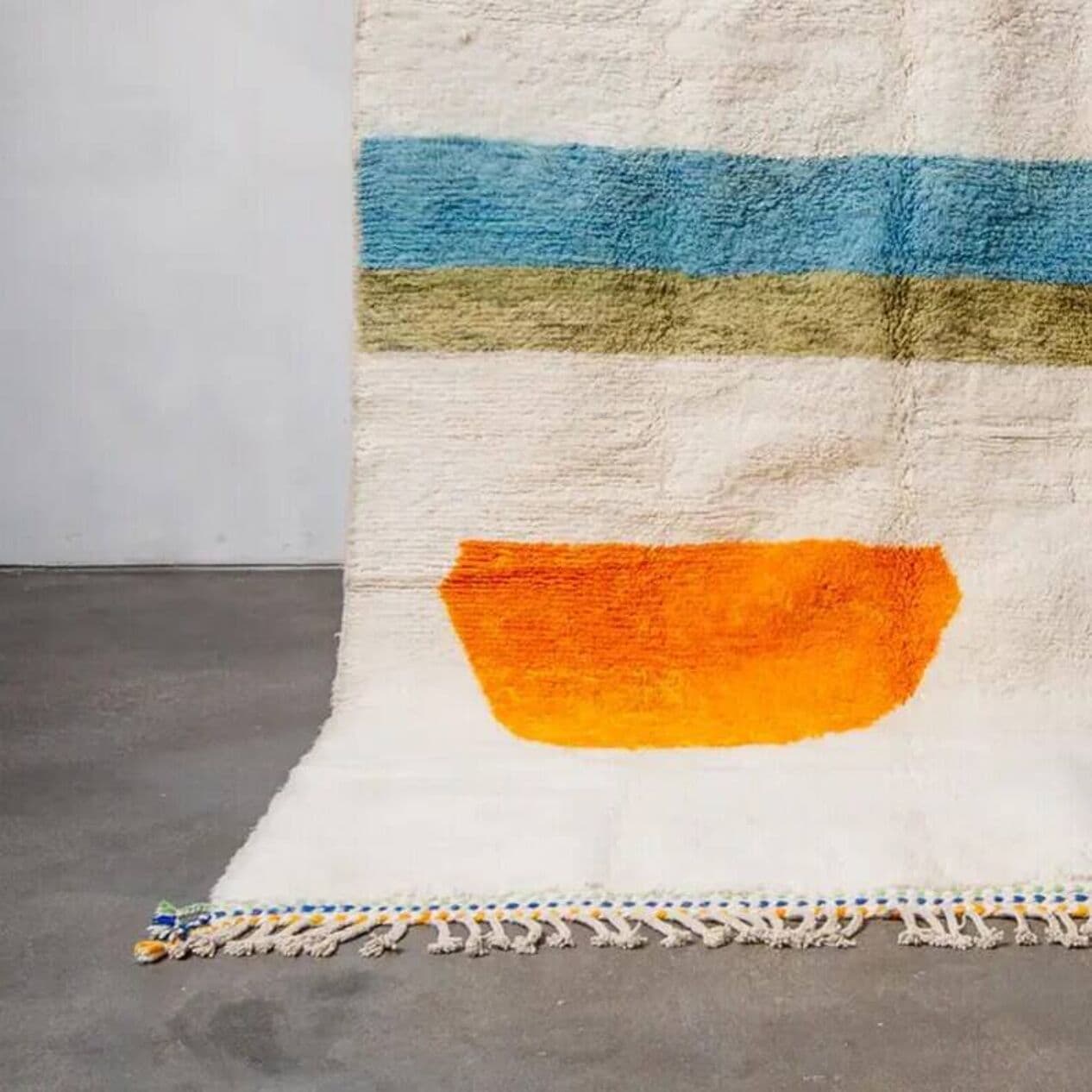 Handwoven rug 200x300 cm, wool, multicolour, Morocco - 199845