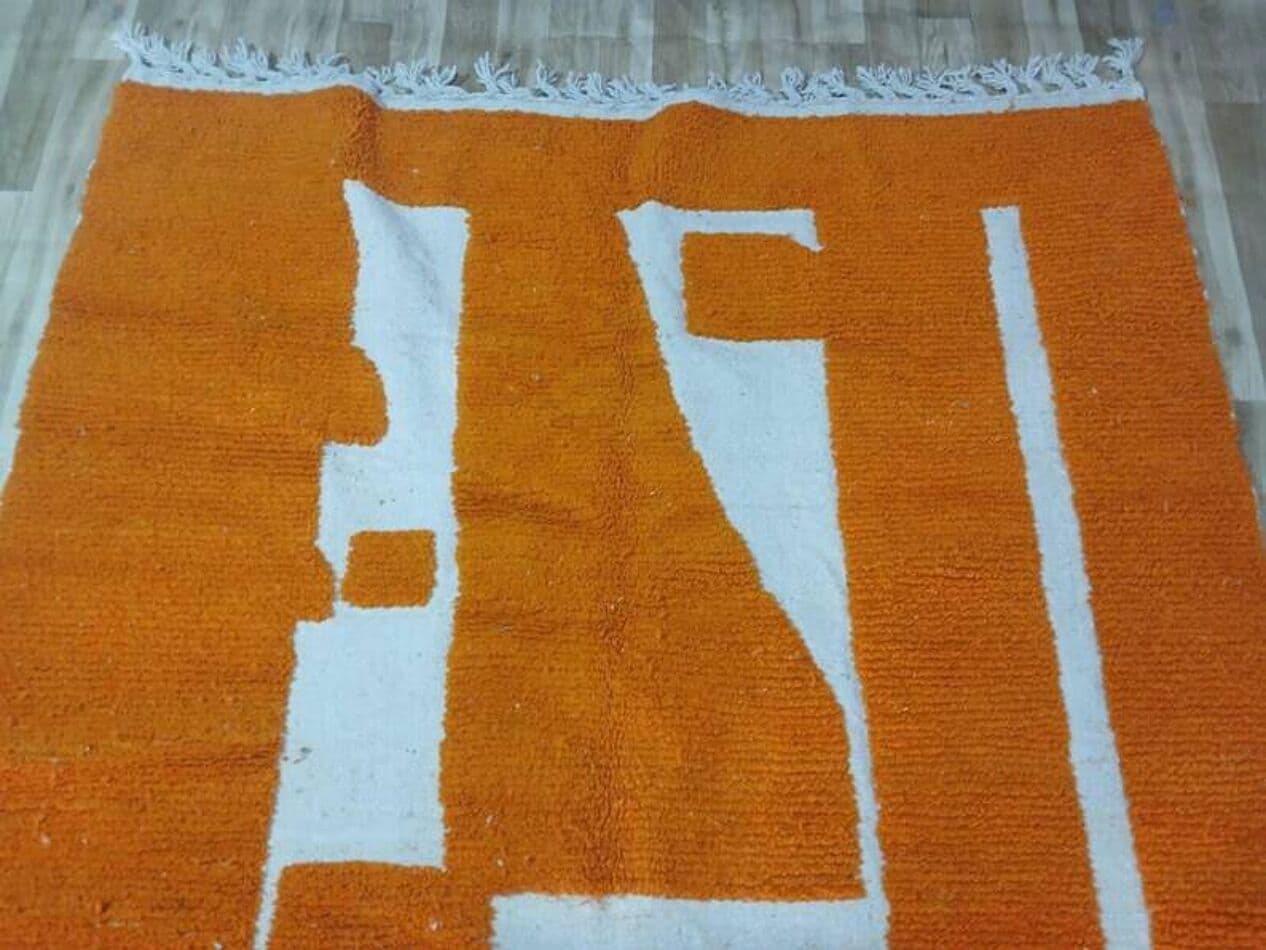 Ręcznie tkany dywan 150x250 cm, wełna, pomarańczowy, Maroko - 199822