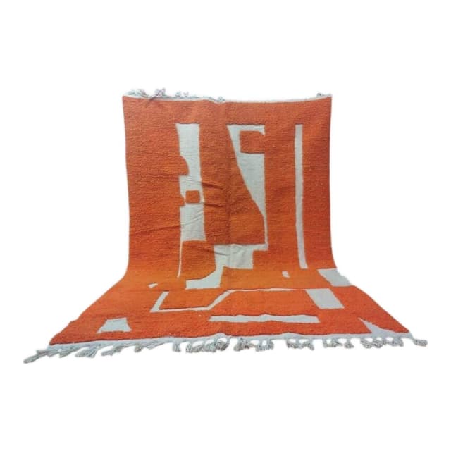 Ręcznie tkany dywan 150x250 cm, wełna, pomarańczowy, Maroko - WYMIARY