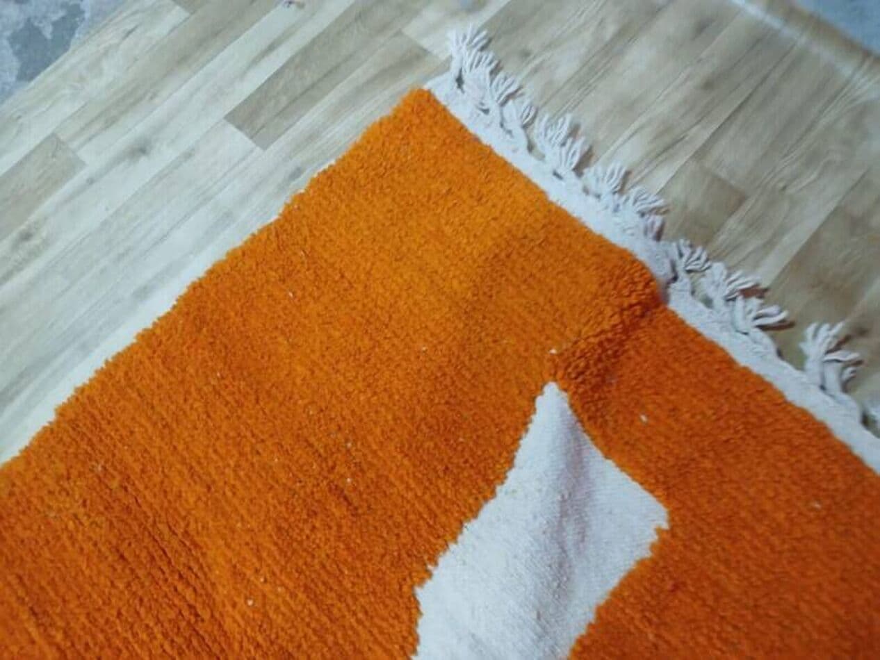 Ręcznie tkany dywan 150x250 cm, wełna, pomarańczowy, Maroko - 199821