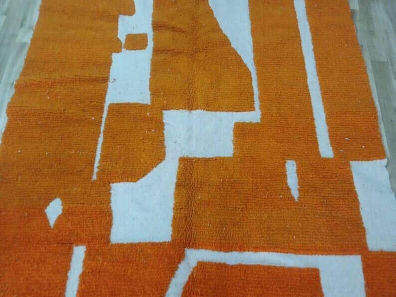 Ręcznie tkany dywan 150x250 cm, wełna, pomarańczowy, Maroko - 199823