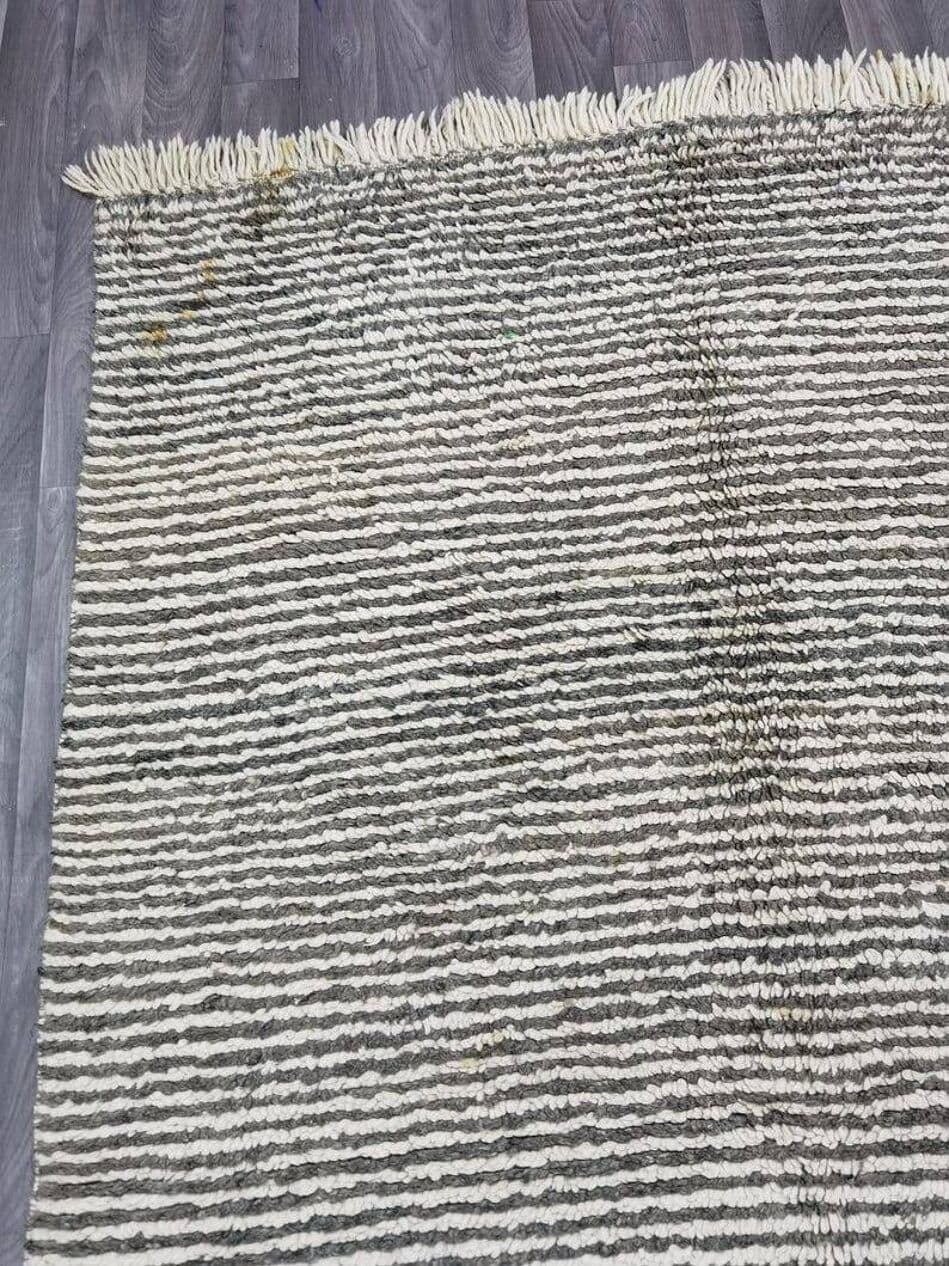 Ręcznie tkany dywan 150x250 cm, wełna, beżowy, Maroko - 199807