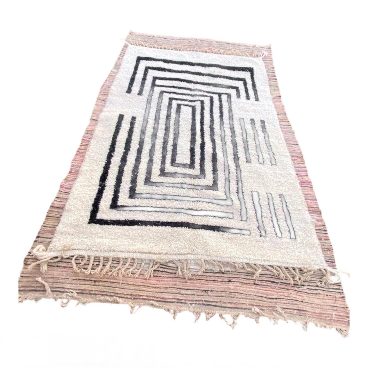 Ręcznie tkany dywan 150x250 cm, wełna, multikolor, Maroko