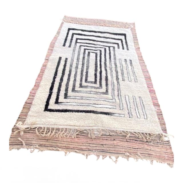 Ręcznie tkany dywan 150x250 cm, wełna, multikolor, Maroko - WYMIARY