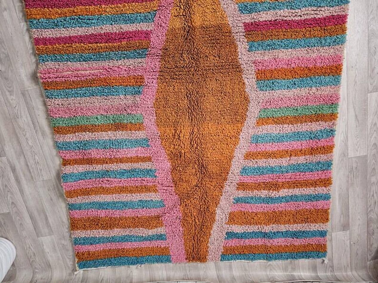 Ręcznie tkany dywan 150x250 cm, wełna, multikolorowy, Maroko - 199760