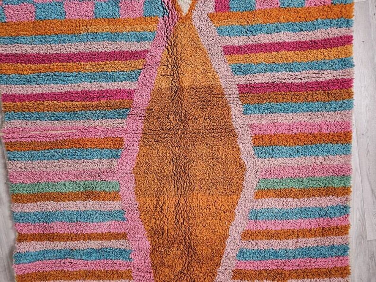 Ręcznie tkany dywan 150x250 cm, wełna, multikolorowy, Maroko - 199761