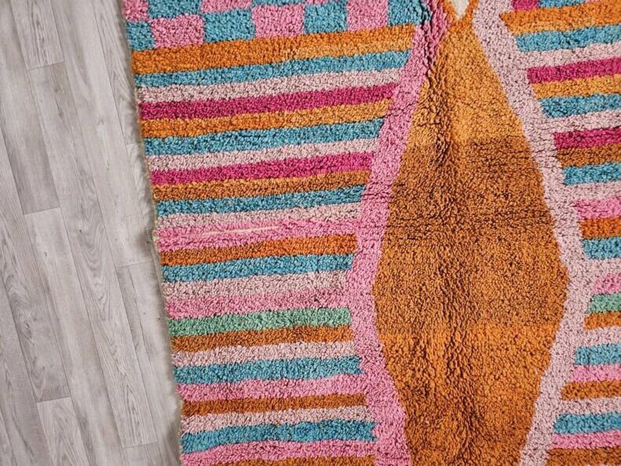 Ręcznie tkany dywan 150x250 cm, wełna, multikolorowy, Maroko - 199762