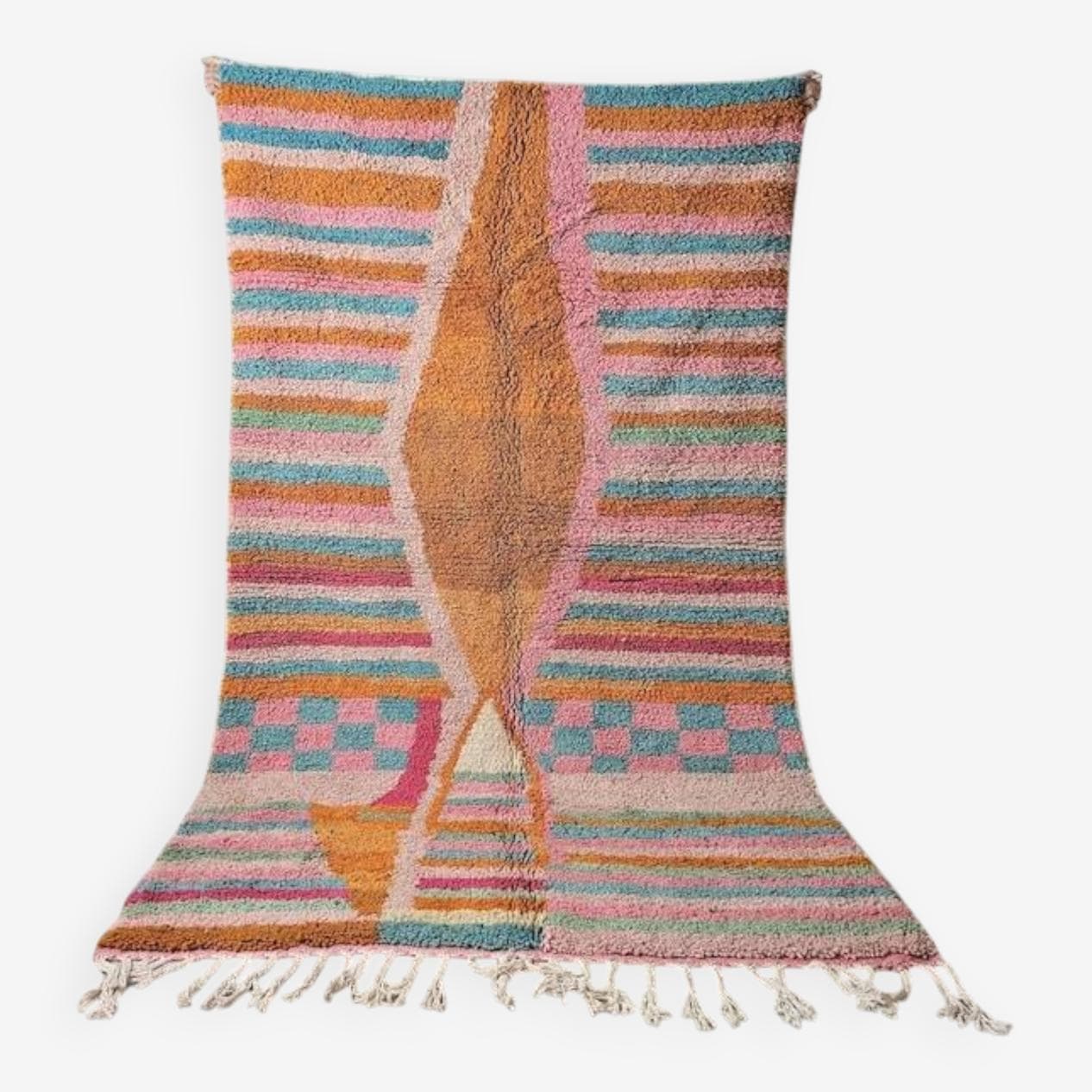 Ręcznie tkany dywan 150x250 cm, wełna, multikolorowy, Maroko - 199757