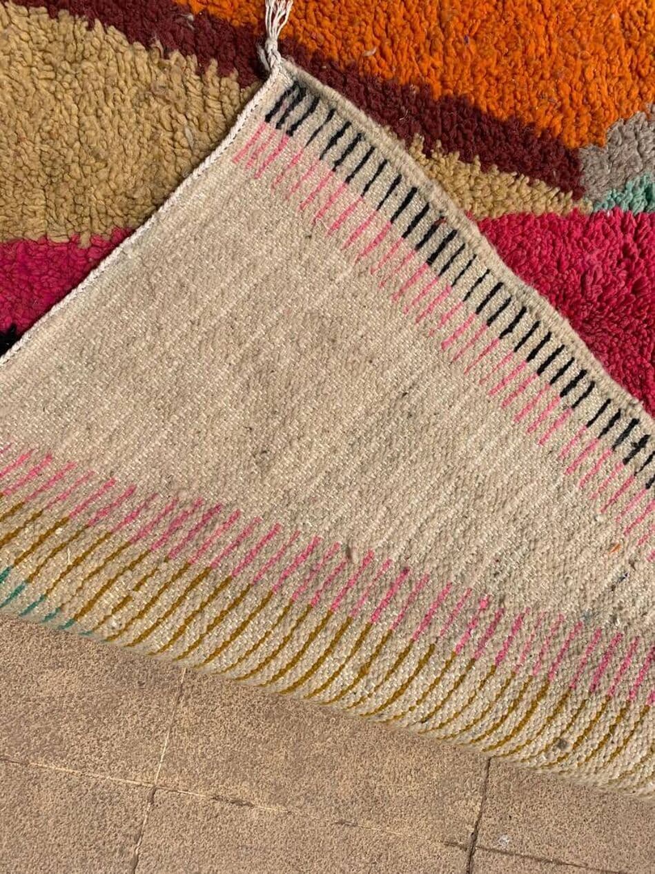 Handwoven rug 160x240 cm, wool, multicolour, Morocco - 199717