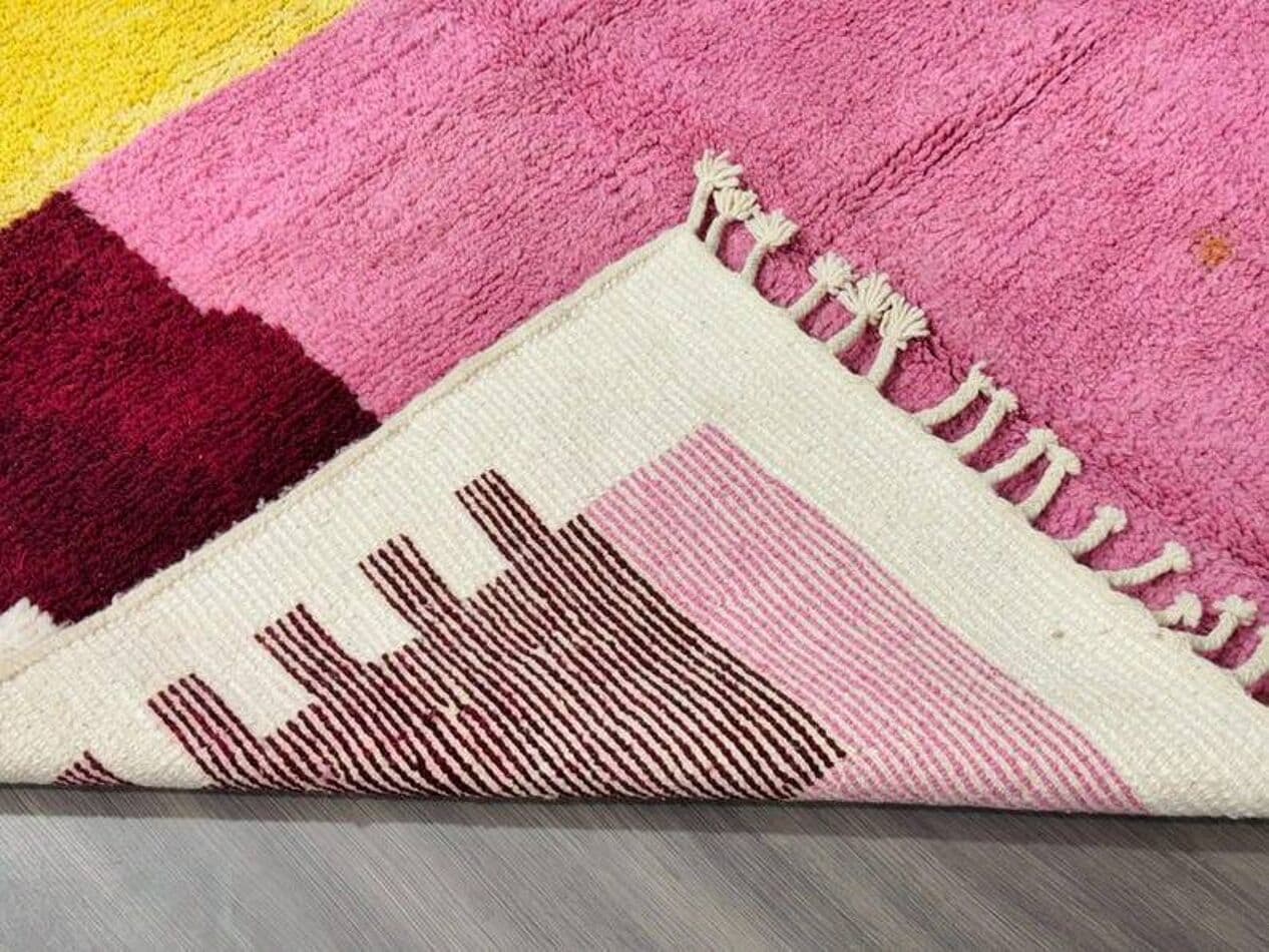 Handwoven rug 100x200 cm, wool, multicolour, Morocco - 199689