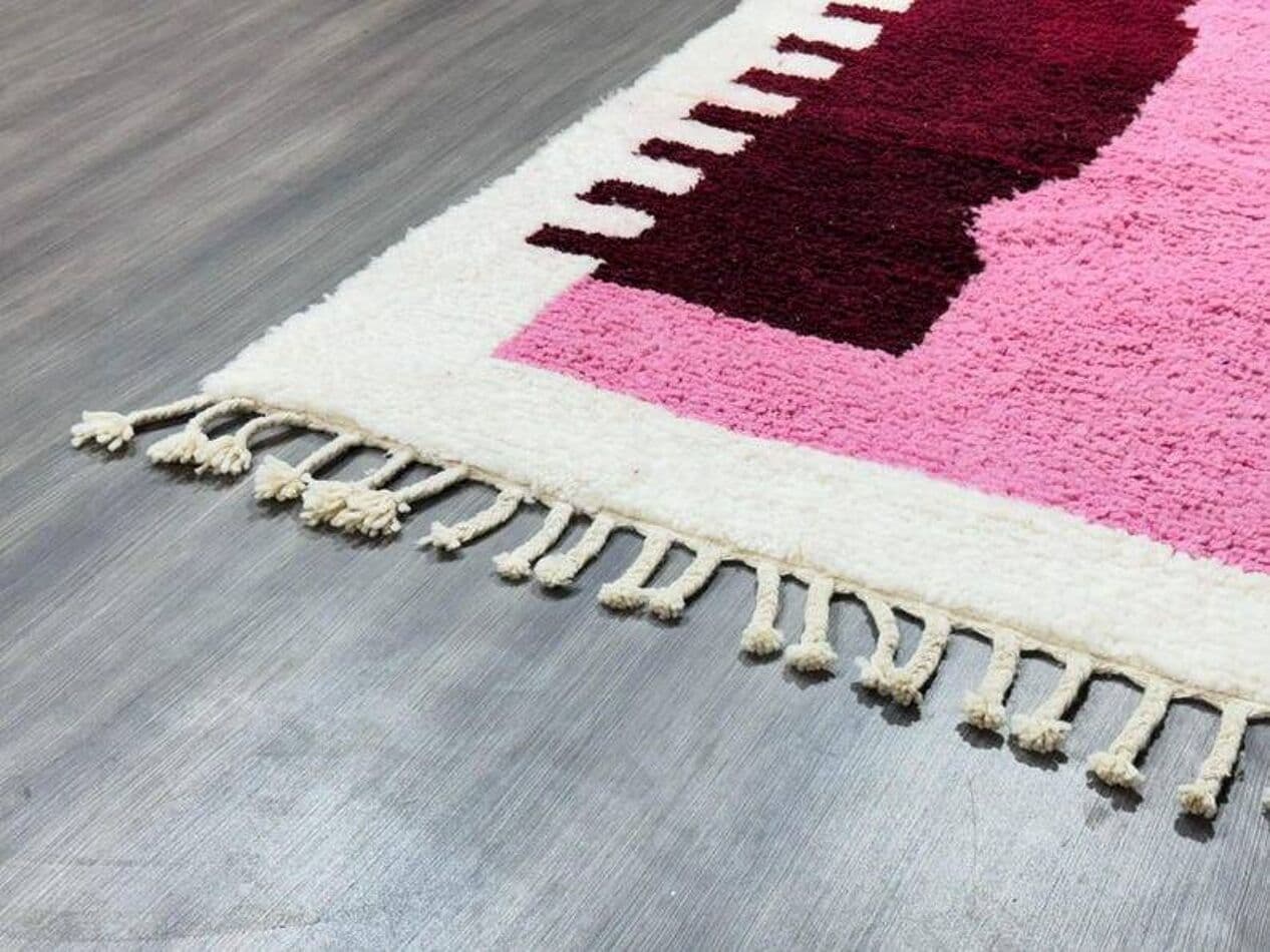 Handwoven rug 100x200 cm, wool, multicolour, Morocco - 199690