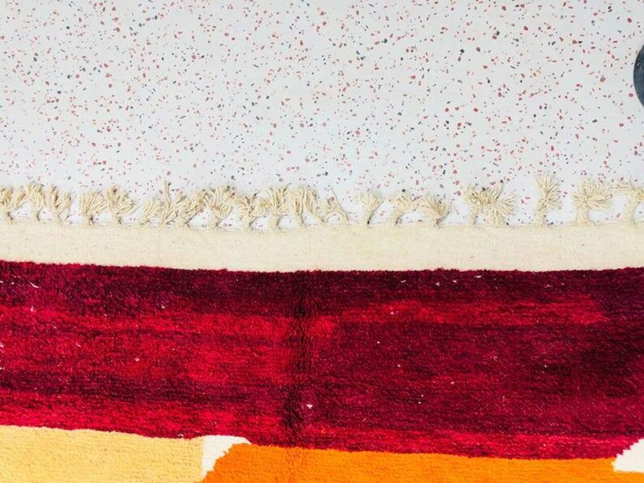 Handwoven rug 200x300 cm, wool, multicolour, Morocco - 199674