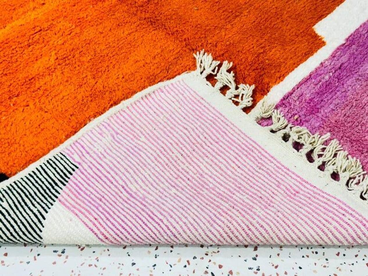 Handwoven rug 200x300 cm, wool, multicolour, Morocco - 199669