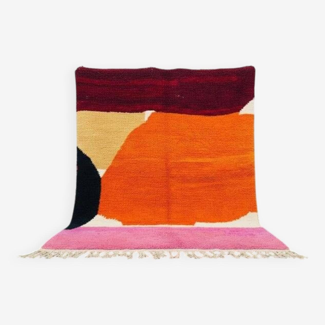 Handwoven rug 200x300 cm, wool, multicolour, Morocco - 199668