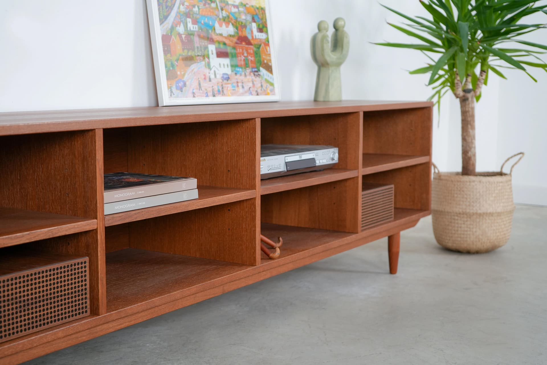 Scandinavian sideboard, oak orange, Denmark, 1960s. - 13974