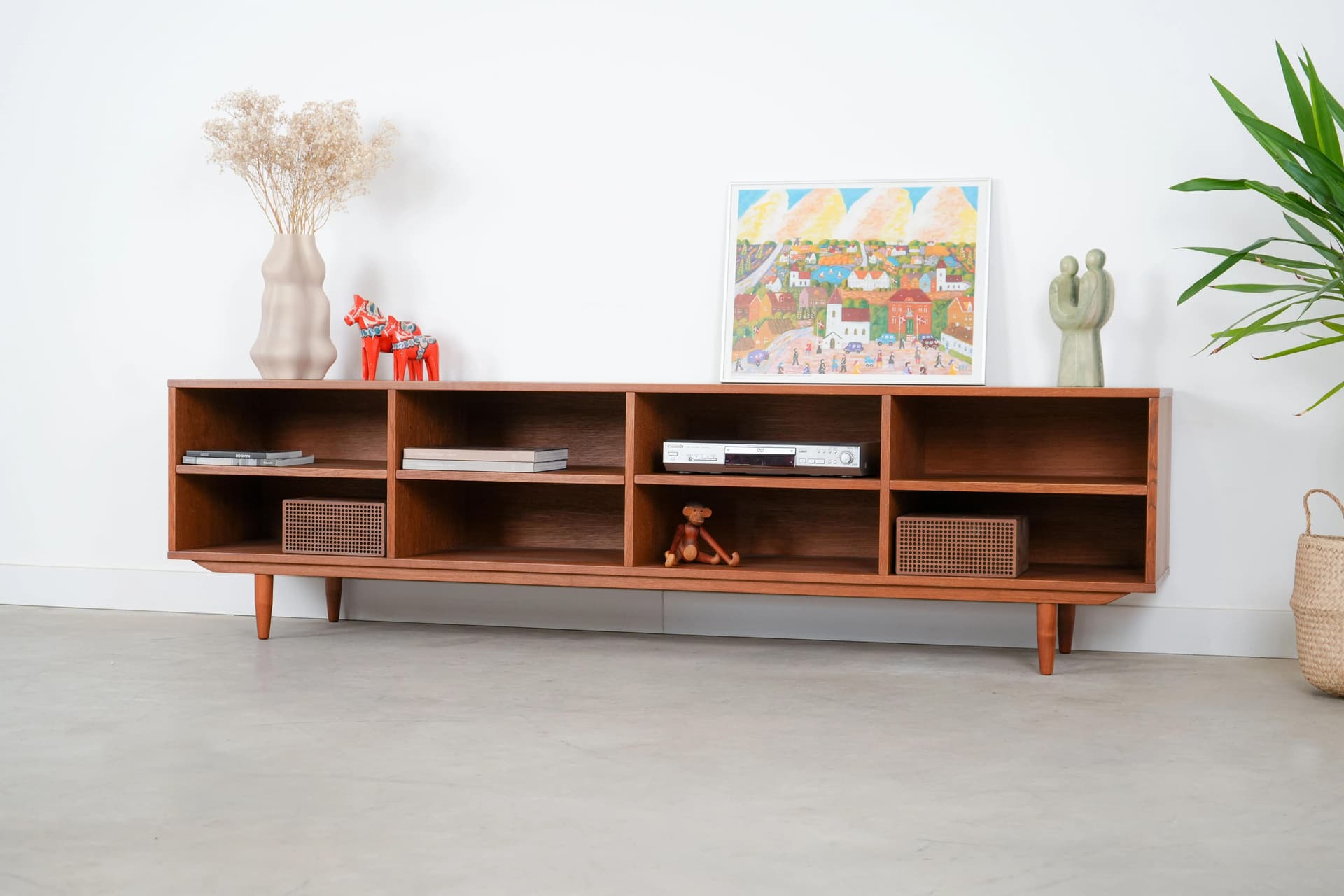 Scandinavian sideboard, oak orange, Denmark, 1960s. - 13979