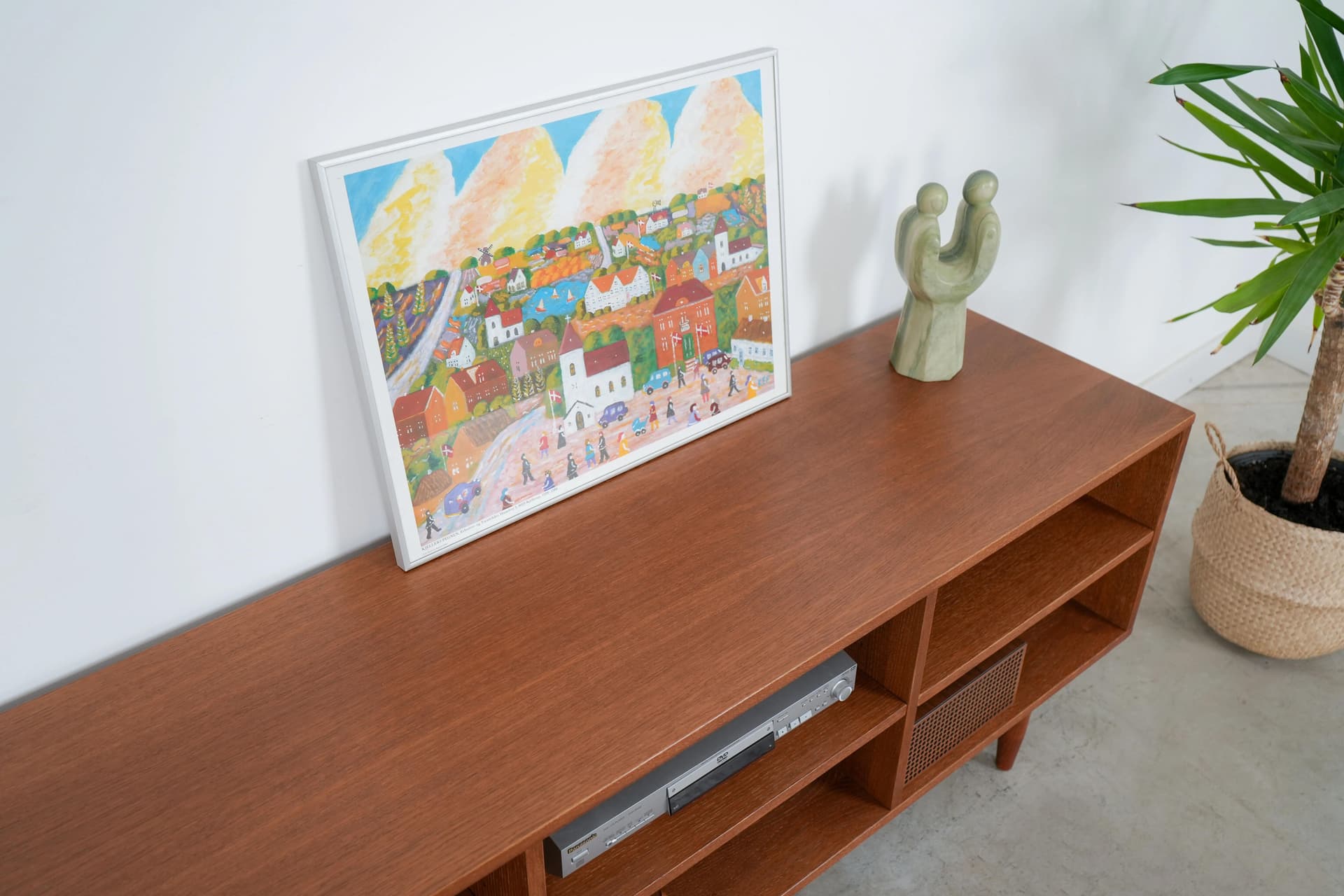 Scandinavian sideboard, oak orange, Denmark, 1960s. - 13978