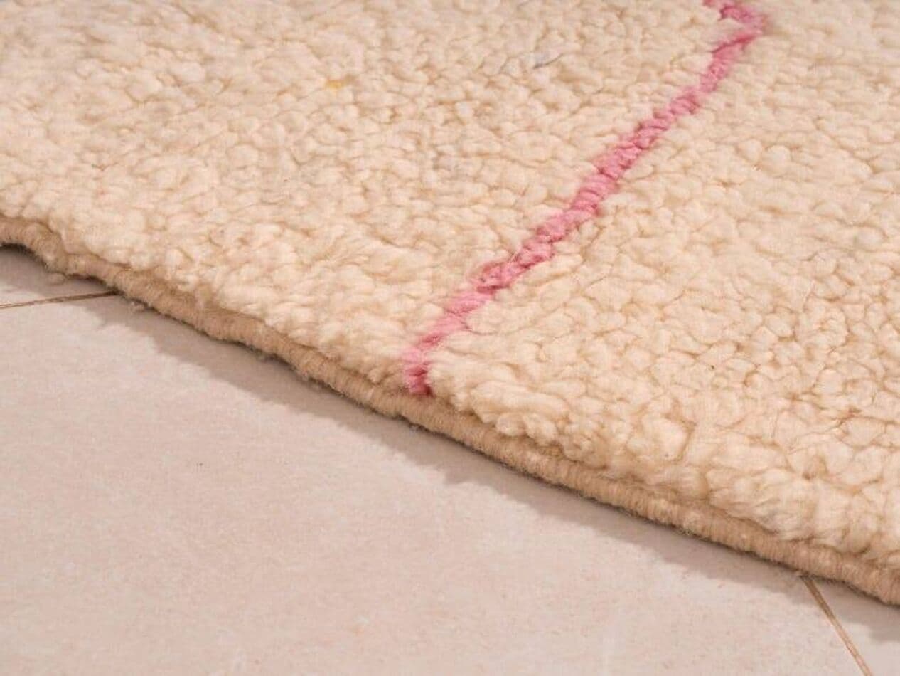 Ręcznie tkany dywan 150x250 cm, wełna, kość słoniowa, Maroko - 199633