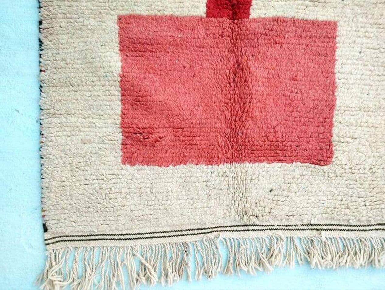 Handwoven rug 140x260 cm, wool, multicolour, Morocco - 199615