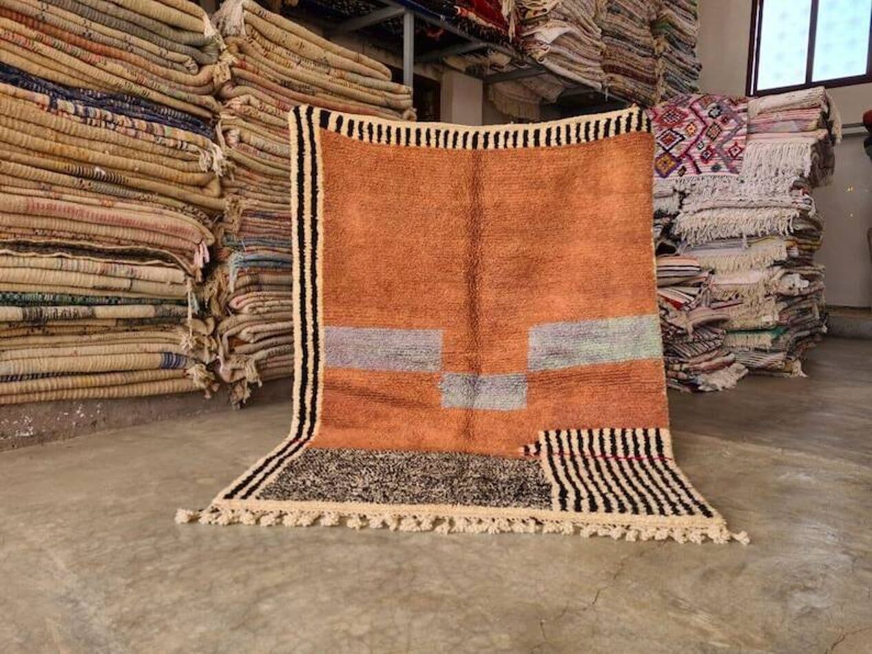 Ręcznie tkany dywan 150x250 cm, wełna, multikolor, Maroko - 199601