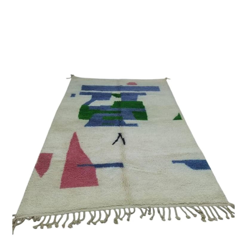 Ręcznie tkany dywan 150x250 cm, wełna, multikolor, Maroko