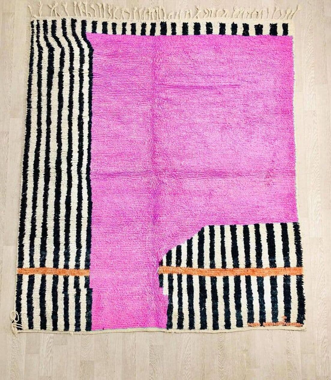 Handwoven rug 140x260 cm, wool, multicolour, Morocco - 199577