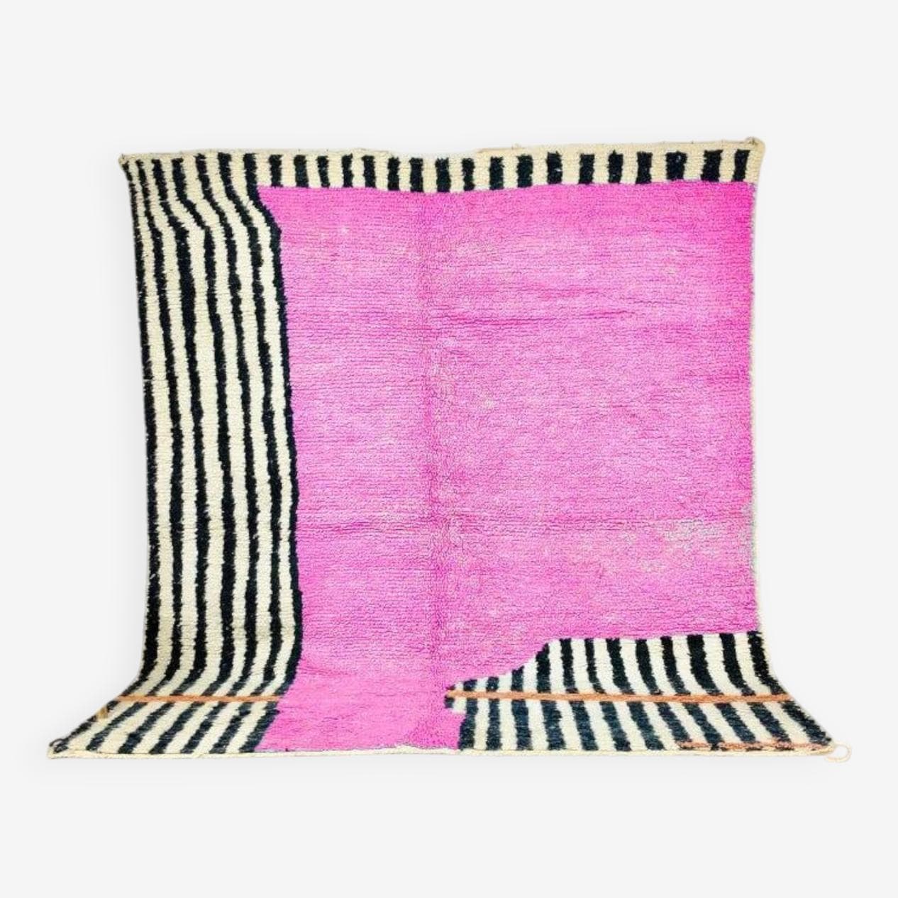 Handwoven rug 140x260 cm, wool, multicolour, Morocco - 199572