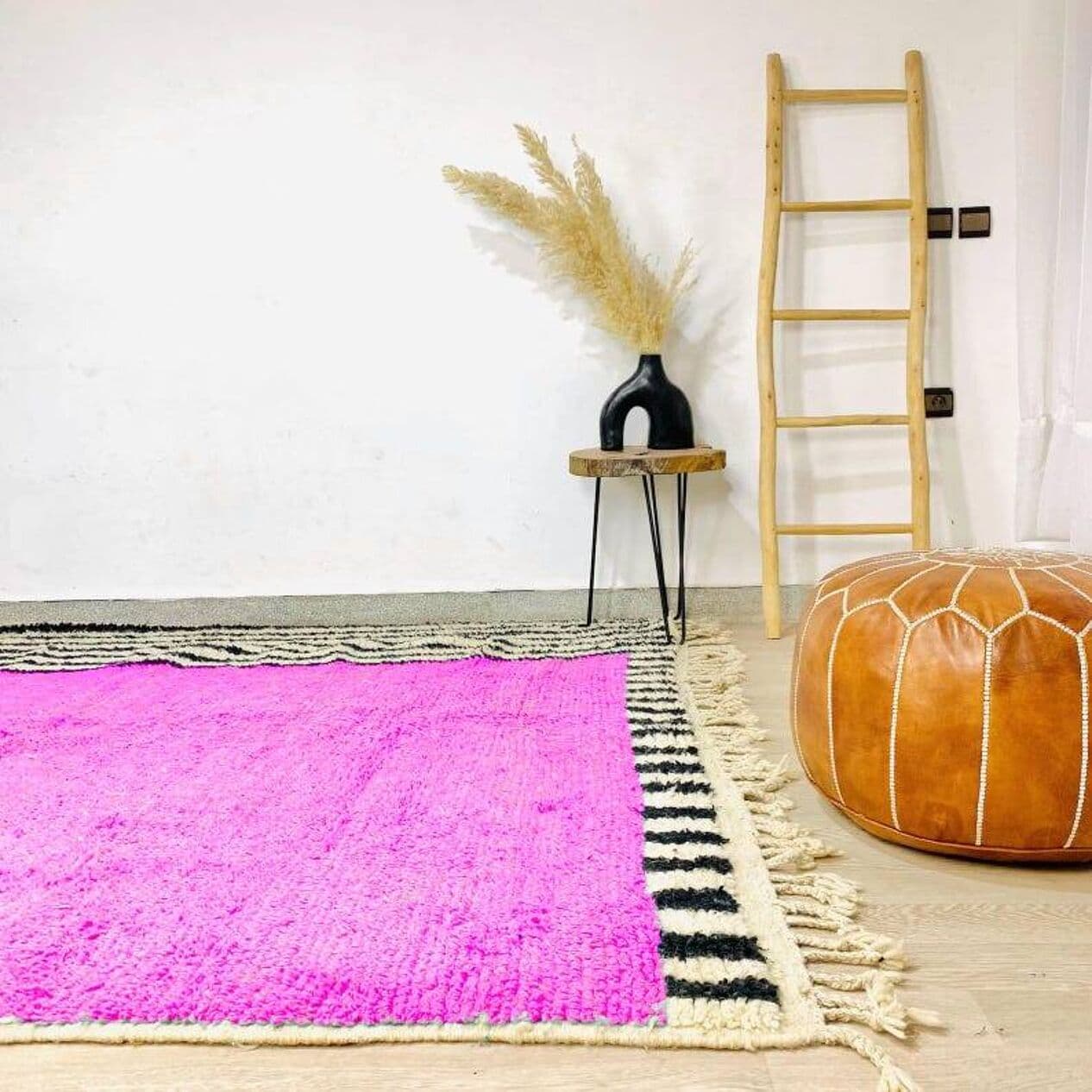 Handwoven rug 140x260 cm, wool, multicolour, Morocco - 199576